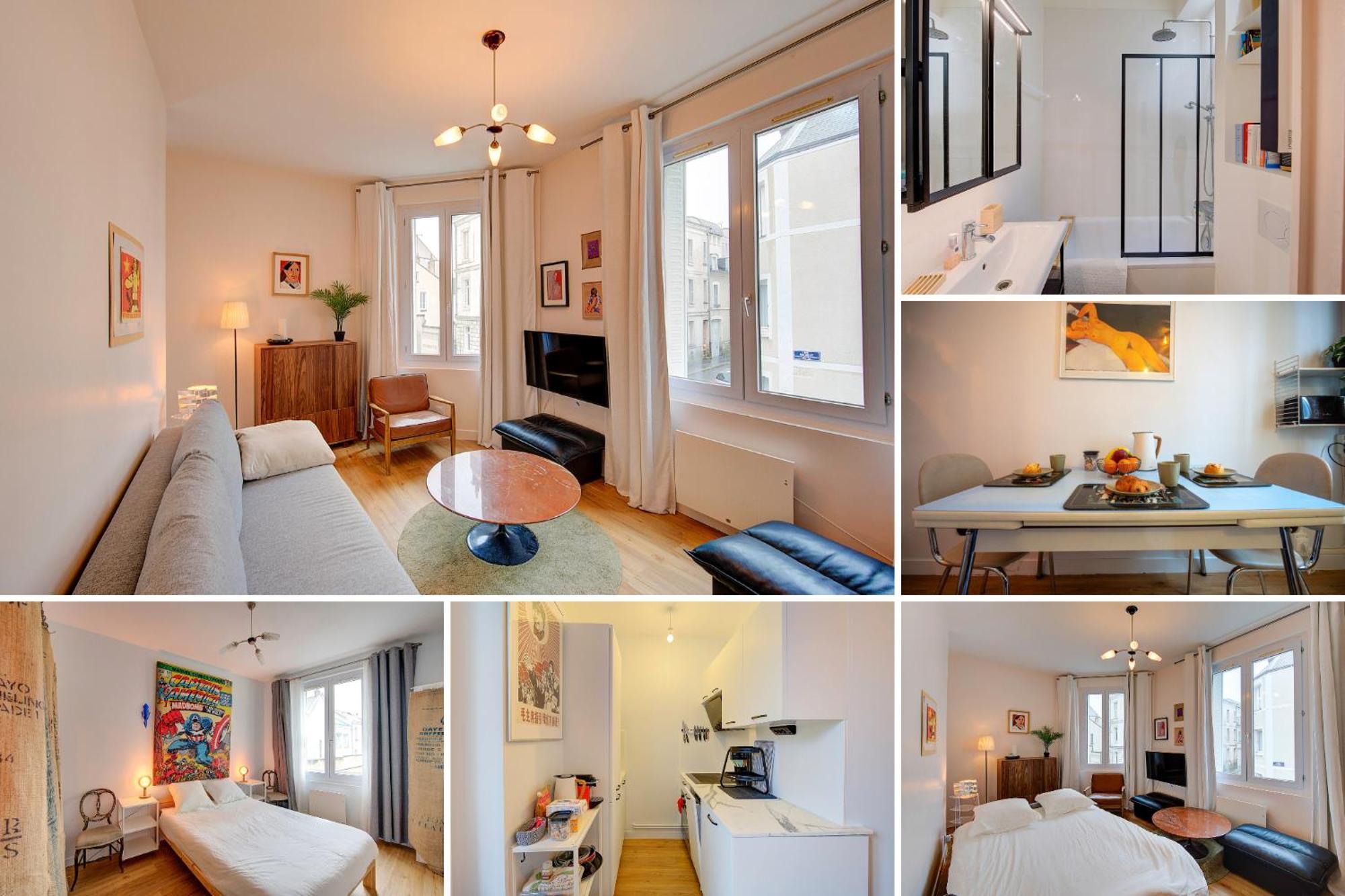 Appartement Chic Et Cosy - 5Mn De La Gare - Arrivee Autonome à Tours Extérieur photo