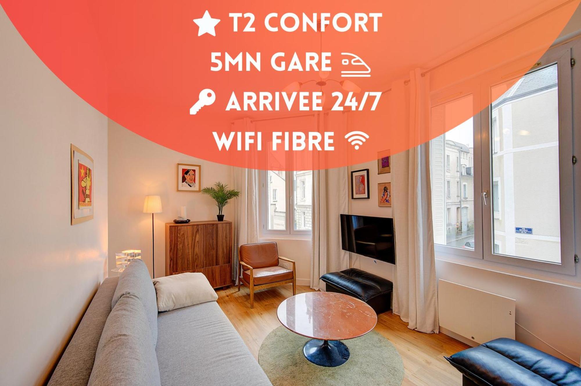 Appartement Chic Et Cosy - 5Mn De La Gare - Arrivee Autonome à Tours Extérieur photo